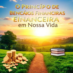 An engaging book cover for 'O Princípio de Bençãos Financeiras em Nossa Vida'