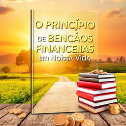 An engaging book cover for 'O Princípio de Bençãos Financeiras em Nossa Vida'