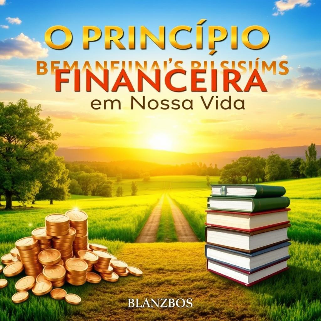 An engaging book cover for 'O Princípio de Bençãos Financeiras em Nossa Vida'