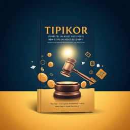 A visually striking book cover design representing the theme of law, specifically related to TIPIKOR (Corruption Eradication), new steps in asset recovery