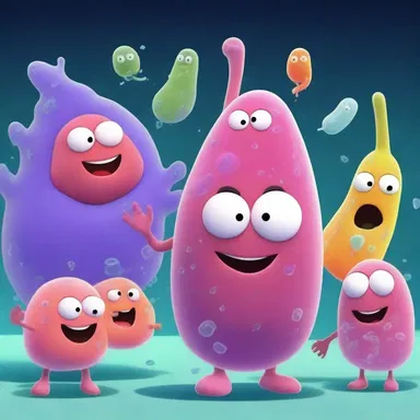 In the animated series 'The Acidophilic Adventures', a group of lovable acidophilic bacteria embark on exciting quests in the human body.