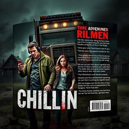 A complete book cover showing the front and back for a chilling tale