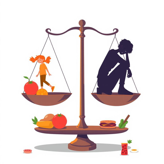 A conceptual illustration of a two-sided scale
