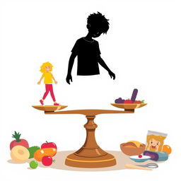 A conceptual illustration of a two-sided scale