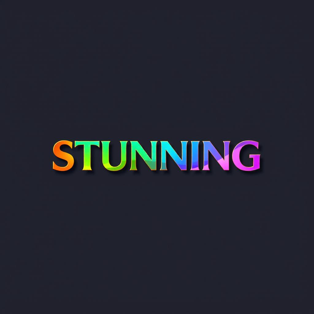 A stunning logo design that features the word 'STUNNING' in an elegant, modern font