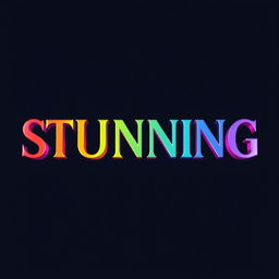 A stunning logo design that features the word 'STUNNING' in an elegant, modern font