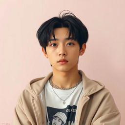 A stunning portrait of Yoongi (Suga) from BTS, showcasing his captivating features and essence