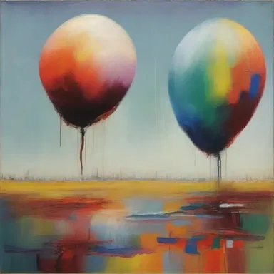 The artist used acidulous colors to create a sense of unease in his paintings.