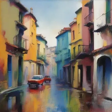 The artist used acidulous colors to create a sense of unease in his paintings.
