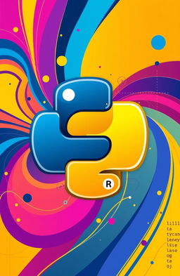 An artistic interpretation of a stylized Python logo integrated with vivid geometric patterns and bright, engaging colors