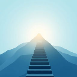 A minimalist and inspiring e-book cover design featuring a soft gradient background in light blue and white, evoking feelings of tranquility and consistency