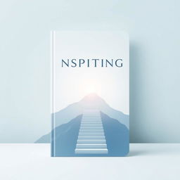 A minimalist and inspiring e-book cover design featuring a soft gradient background in light blue and white, evoking feelings of tranquility and consistency