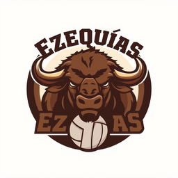 A logo design for a volleyball team called 'Ezequías'