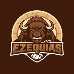 A logo design for a volleyball team called 'Ezequías'