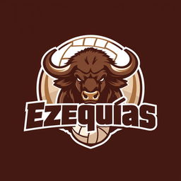 A logo design for a volleyball team called 'Ezequías'