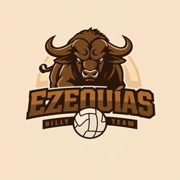 A logo design for a volleyball team named 'Ezequías'