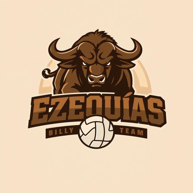 A logo design for a volleyball team named 'Ezequías'