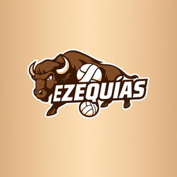 A logo design for a volleyball team named 'Ezequías'