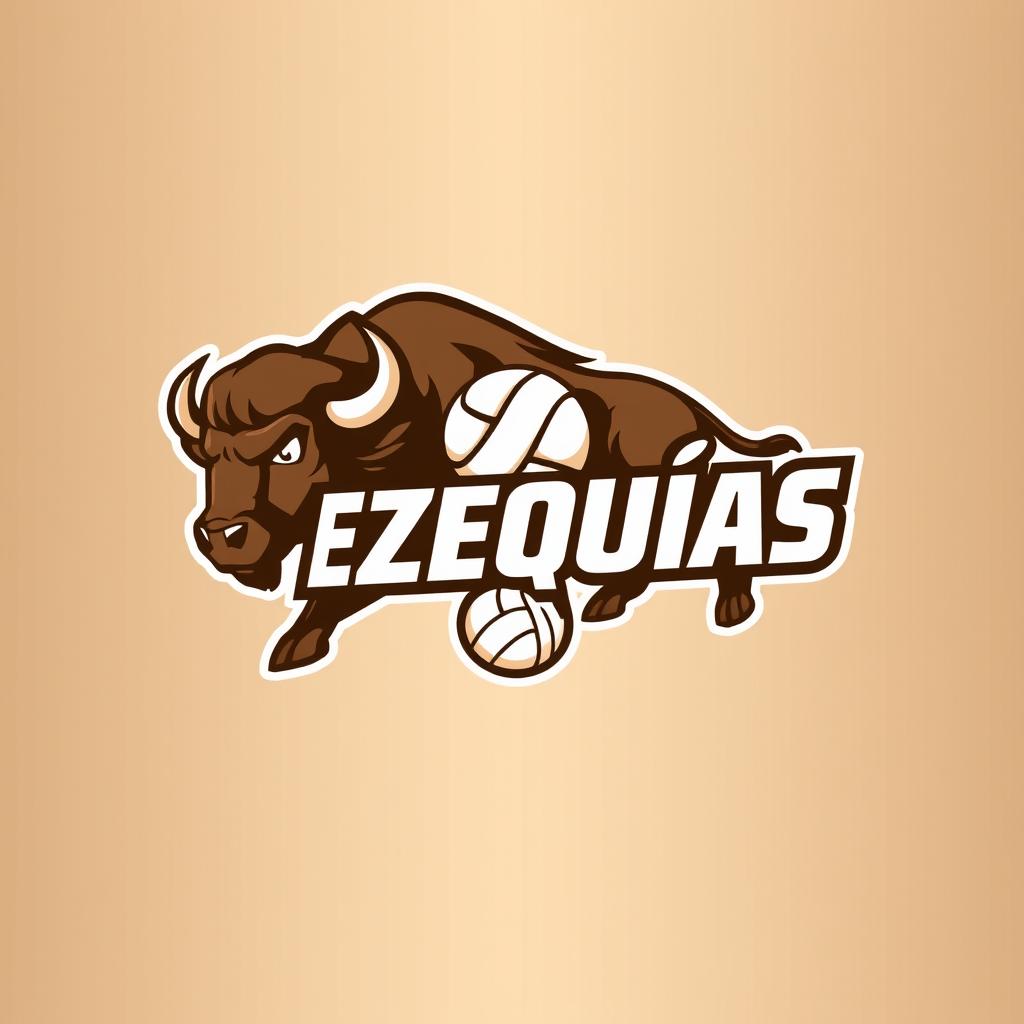 A logo design for a volleyball team named 'Ezequías'