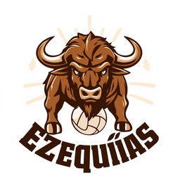 A logo design for a volleyball team named 'Ezequías'