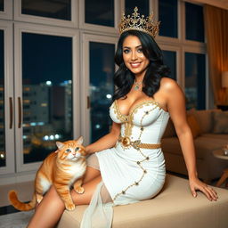 A stunning and sexy MILF, 49 years old, portraying beautiful Venezuelan features