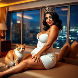 A captivating and sexy MILF, 49 years old, displaying stunning Venezuelan features