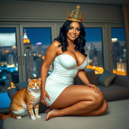 A captivating and sexy MILF, 49 years old, displaying stunning Venezuelan features
