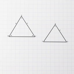 An educational diagram featuring two labeled triangles