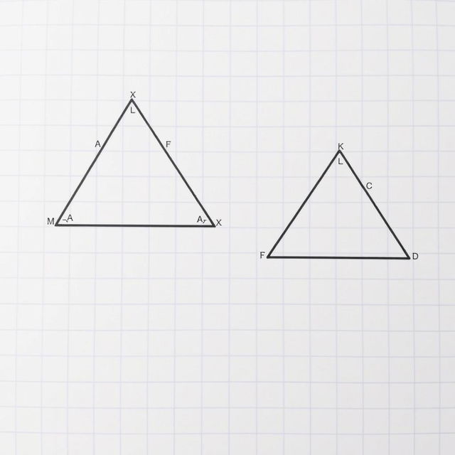 An educational diagram featuring two labeled triangles