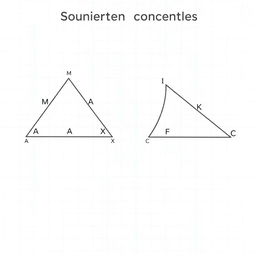 An educational diagram featuring two labeled triangles