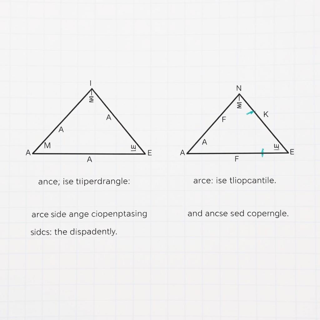 An educational diagram featuring two labeled triangles