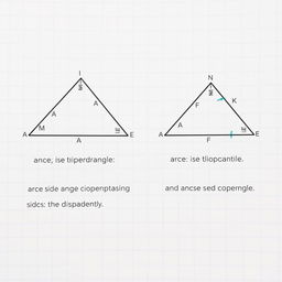 An educational diagram featuring two labeled triangles