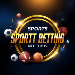 An eye-catching and elegant promotional image for a sports betting Telegram channel