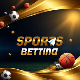 An eye-catching and elegant promotional image for a sports betting Telegram channel