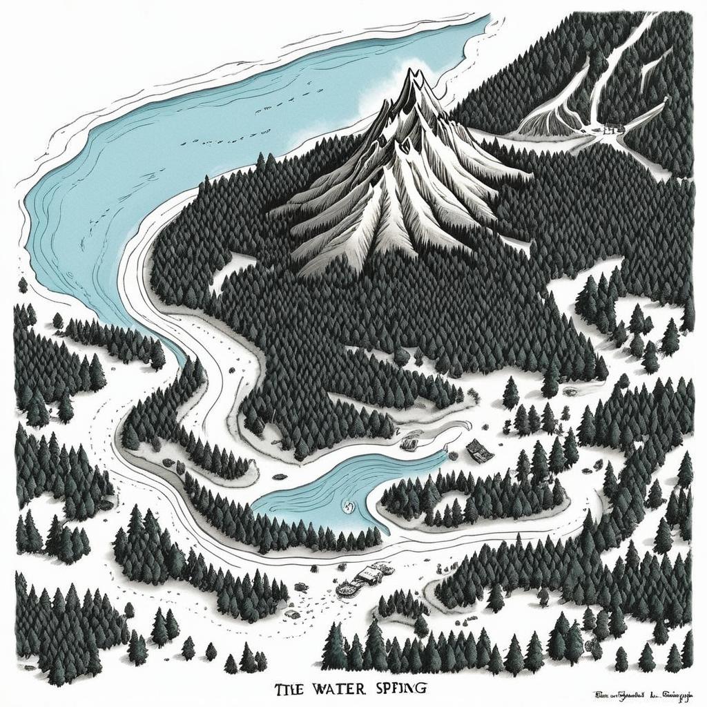 Expand this map and one water spring and more trees