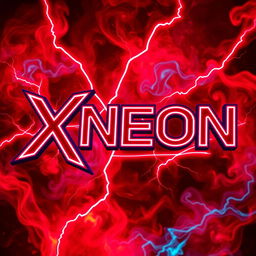 A striking graphic image featuring the word '𝙓𝙉𝙀𝙊𝙉' in vibrant neon colors, prominently displayed with a bold, glowing effect