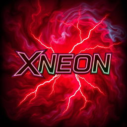A striking graphic image featuring the word '𝙓𝙉𝙀𝙊𝙉' in vibrant neon colors, prominently displayed with a bold, glowing effect