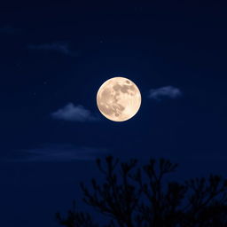 A stunning and detailed photo of the moon in a clear night sky, showcasing its craters and surface texture