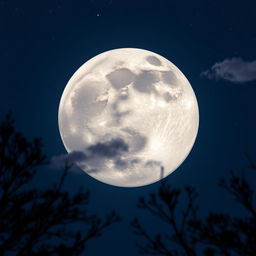 A stunning and detailed photo of the moon in a clear night sky, showcasing its craters and surface texture