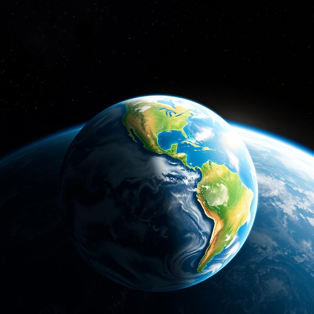 A breathtaking, high-resolution image of Earth from space, showcasing its vibrant colors and details