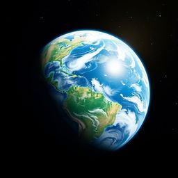 A breathtaking, high-resolution image of Earth from space, showcasing its vibrant colors and details