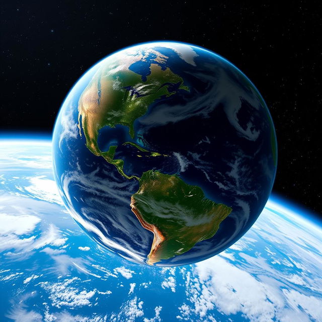 A breathtaking, high-resolution image of Earth from space, showcasing its vibrant colors and details