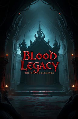 Front cover art for a video game titled 'Blood Legacy: The Divine Elements, Book 1'