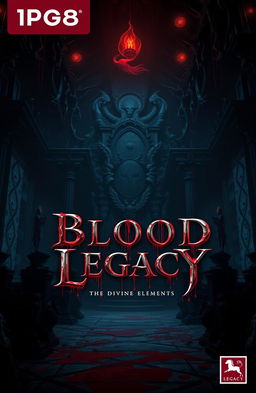 Front cover art for a video game titled 'Blood Legacy: The Divine Elements, Book 1'