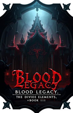 Front cover art for a video game titled 'Blood Legacy: The Divine Elements, Book 1'