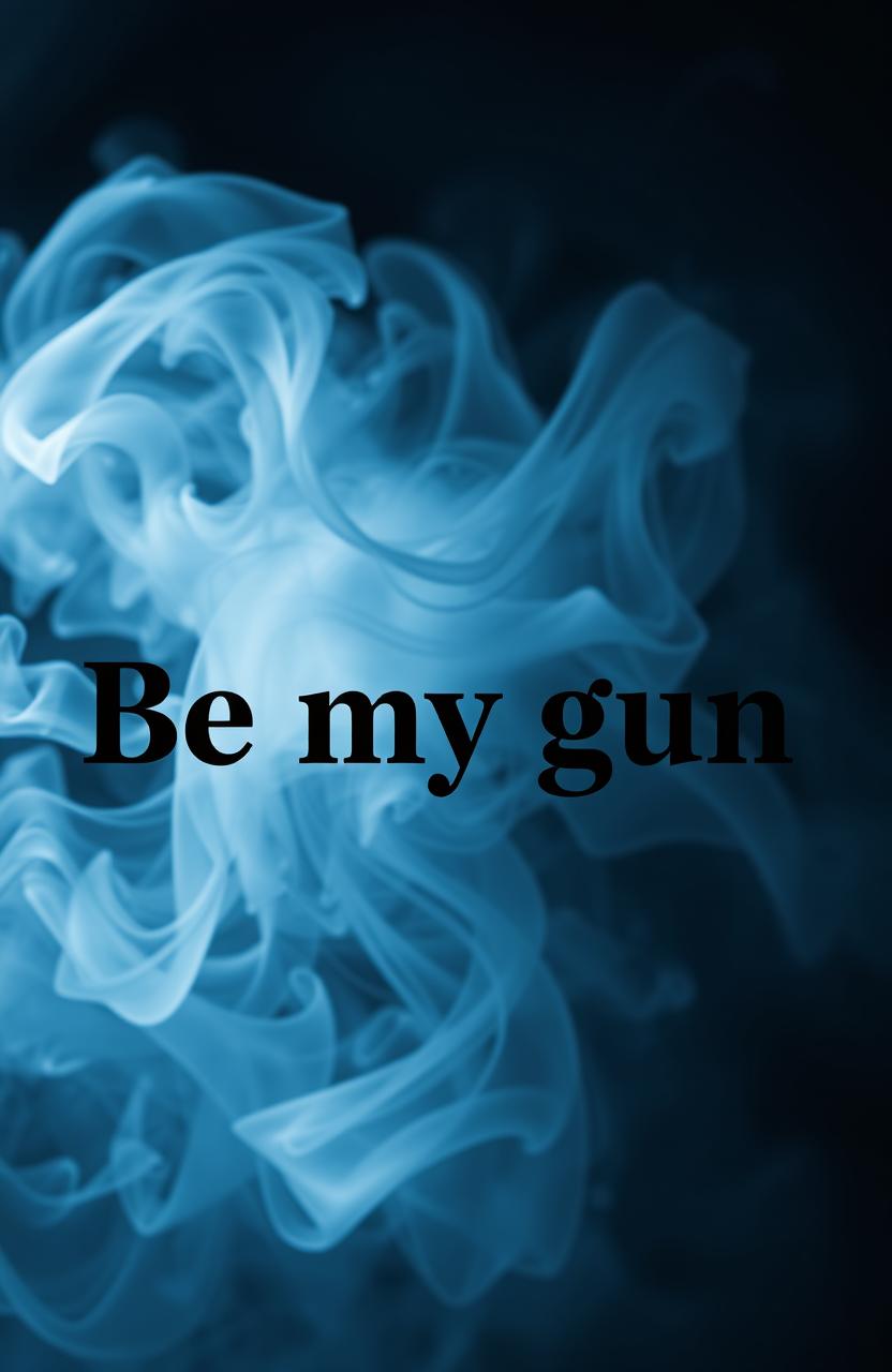 An artistic representation featuring a smoky background with soft, swirling hues of bluish-gray