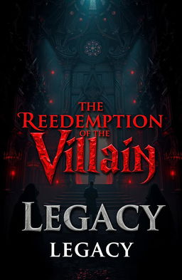 A stunning front cover for a video game titled 'The Redemption of the Villain: Legacy'