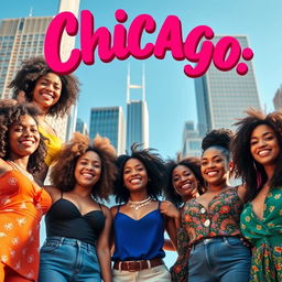 A vibrant and empowering scene showcasing a diverse group of Afro-Latina women, including Cuban, Puerto Rican, Dominican, Brazilian, and Jamaican ethnicities