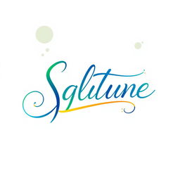 A digital illustration featuring a modern, colorful style signature that combines elegant swirls and bold letters