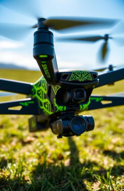 A close-up shot of an Angkong H2RD racing drone, showcasing its sleek and aerodynamic design